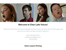 Tablet Screenshot of clearlakevoices.com